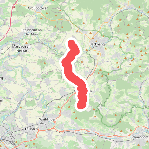 Querweg des SAV (blauer Punkt)
