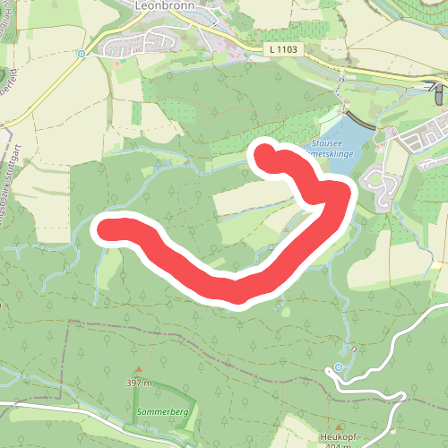 Roter Punkt, Ehmetsklinge - Langrain bei Sternenfels