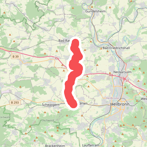 Blauer Punkt, Bad Rappenau - Schluchtern