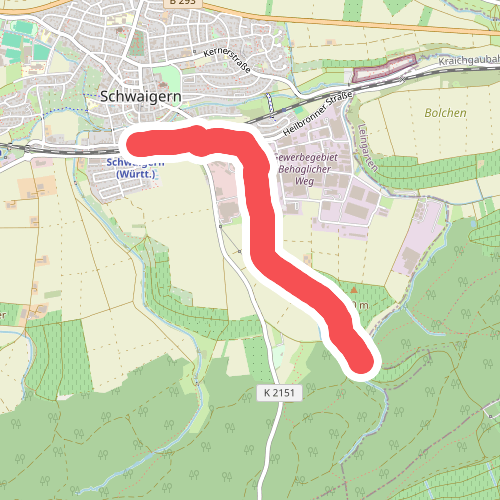 Blauer Punkt, Schwaigern - Schluchtern