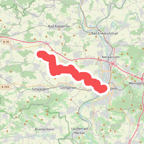 Roter Punkt, Heilbronn Hbf - Stöckach bei Fürfeld