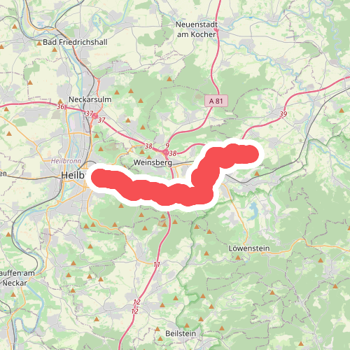 Hauptlinie des SAV (blauer Strich)