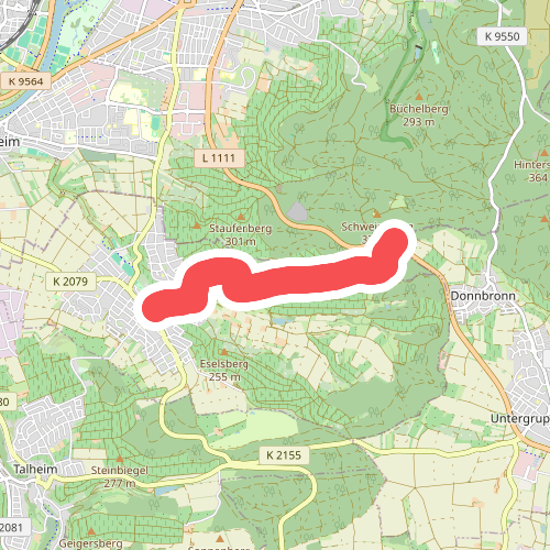 Querweg des SAV (roter Punkt)