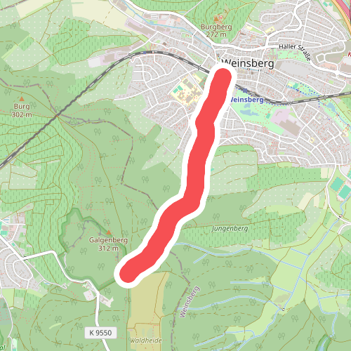 blauer Punkt Waldheide Weinsberg