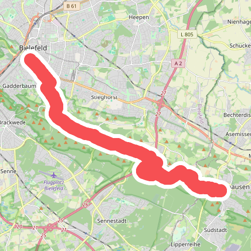 Bielefeld - Oerlinghausen · Hermannsweg etappe 7