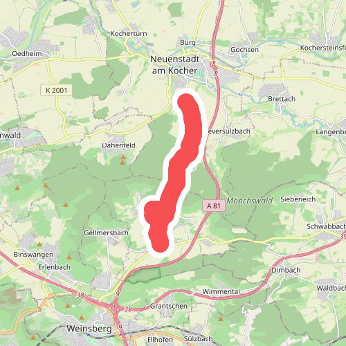 blauer Punkt Eberstadt - Neuenstadt