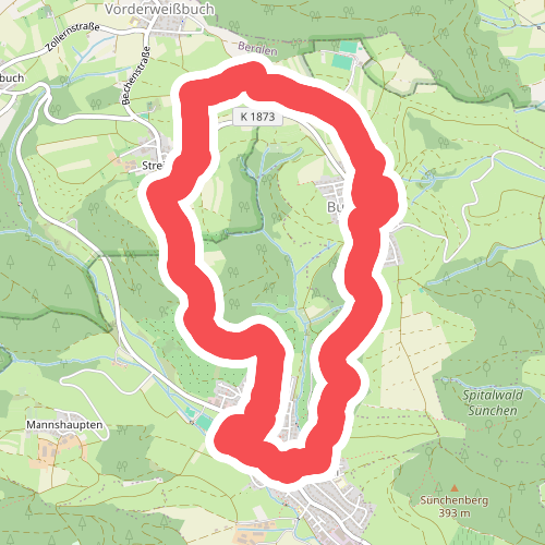 Idyllische Straße - Rundweg Z