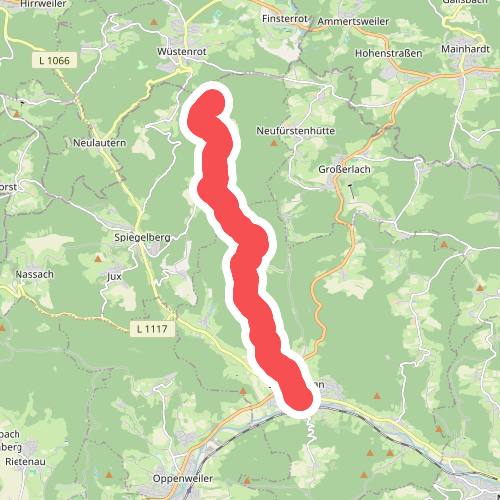 Nebenlinie des SAV (blaues Plus)