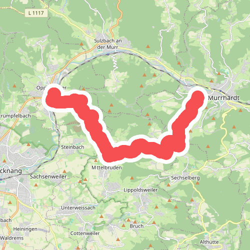 Querweg des SAV (blauer Punkt)