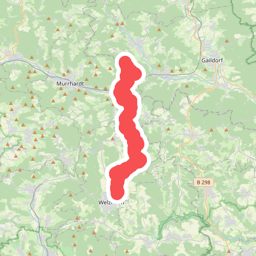 Hauptlinie des SAV (blauer Strich)