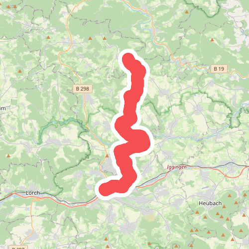 Nebenlinie des SAV (blaues Plus)