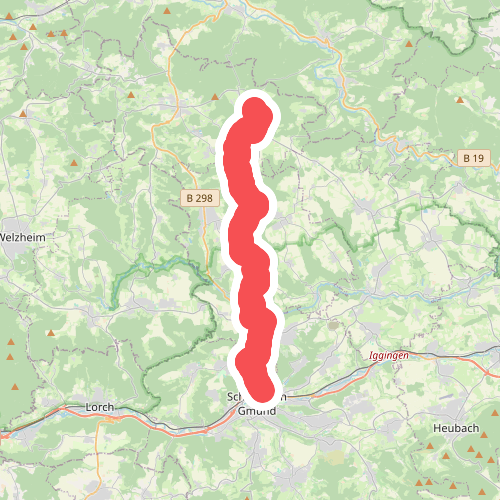 Querweg des SAV (blauer Punkt)