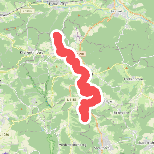 Nebenlinie des SAV (blaues Plus)