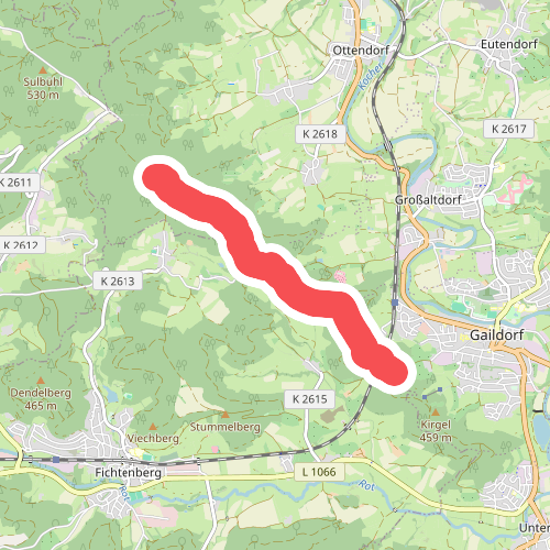 Nebenlinie des SAV (rotes Plus)