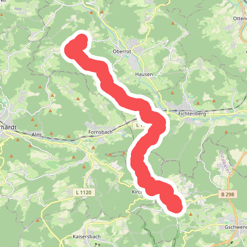 Querweg des SAV (roter Punkt)