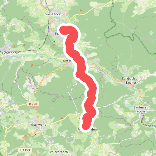 Hauptlinie des SAV (blauer Strich)