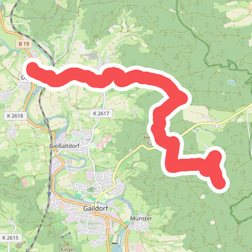 Querweg des SAV (blauer Punkt)