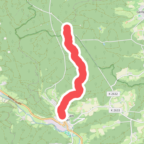 Querweg des SAV (blauer Punkt)