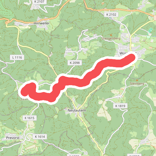 Querweg des SAV (blauer Punkt)