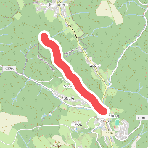 Querweg des SAV (blauer Punkt)