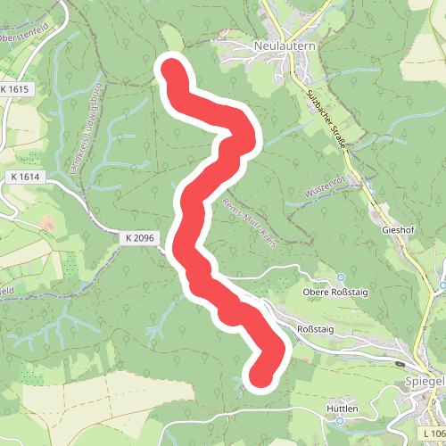 Querweg des SAV (blauer Punkt)