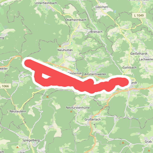 Querweg des SAV (blauer Punkt)