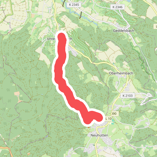 Querweg des SAV (blauer Punkt)