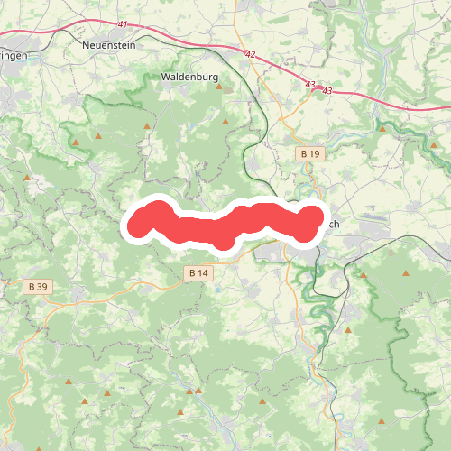 Nebenlinie des SAV (rotes Plus)