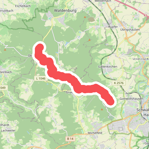 Hauptlinie des SAV (blauer Strich)