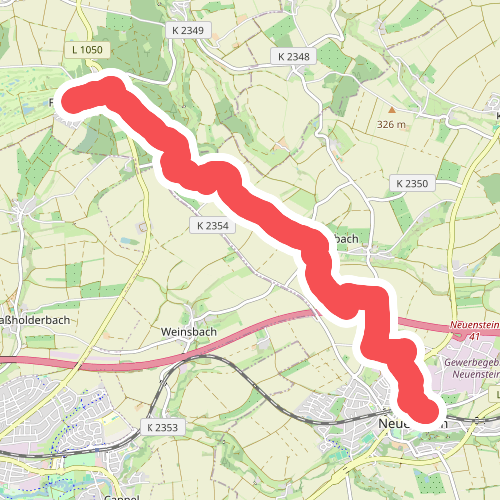 Querweg des SAV (blauer Punkt)