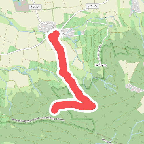 Querweg des SAV (blauer Punkt)