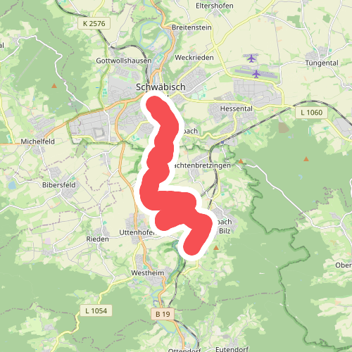 Nebenlinie des SAV (rotes Plus)