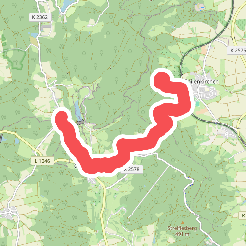 Querweg des SAV (blauer Punkt)