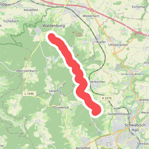 Querweg des SAV (blauer Punkt)