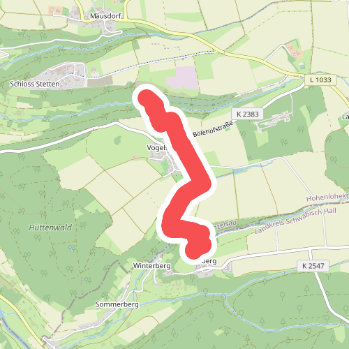 Querweg des SAV (blauer Punkt)