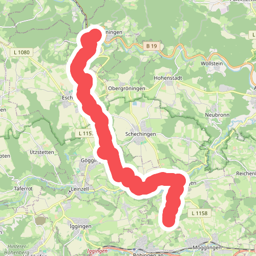 Querweg des SAV (roter Punkt)