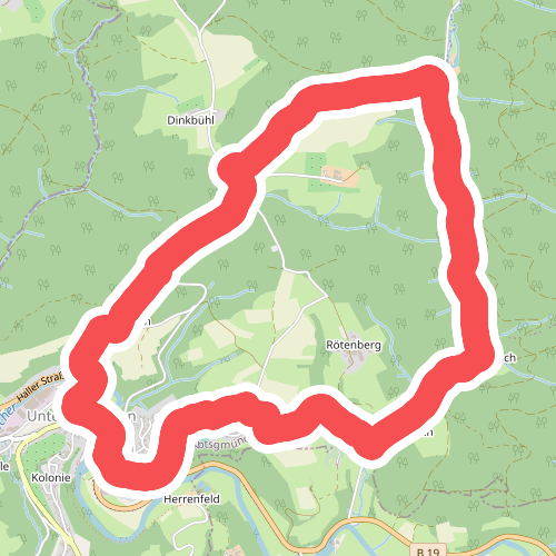 Idyllische Straße - Rundweg U