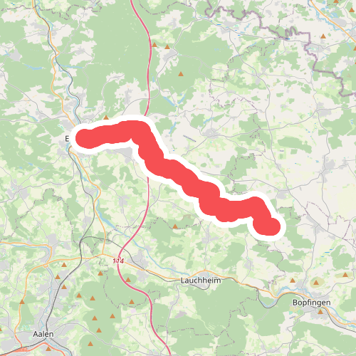 blaues Dreieck Ellwangen -Baldern