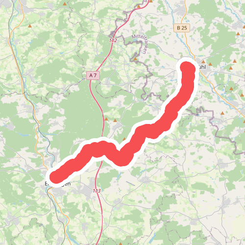 blaues Minus Ellwangen - Dinkelsbühl