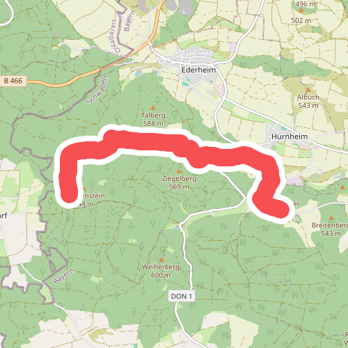 rote Gabel HW1 Schweindorf - Hürnheim - Karlshof HW1