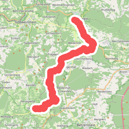 Pottenstein - Obertrubach · Frankenweg etappe 12