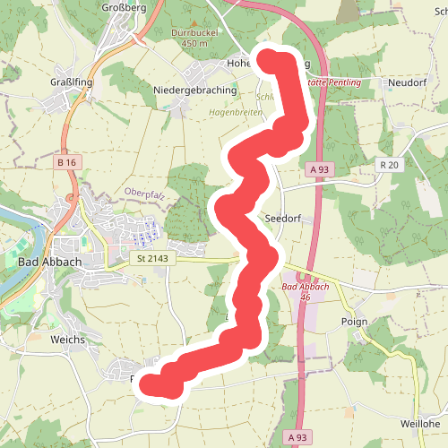 S 09 Hohengebraching - Peising (Rotes Dreieck)