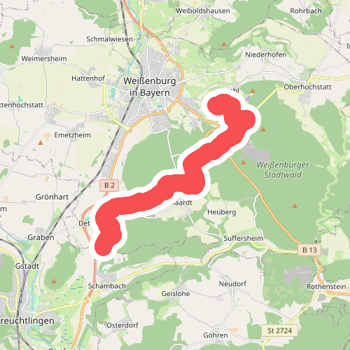 Wülzburg - Graben · Frankenweg etappe 21