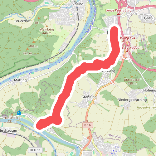 S 19 Pentling - Bad Abbach (Grünes Dreieck)