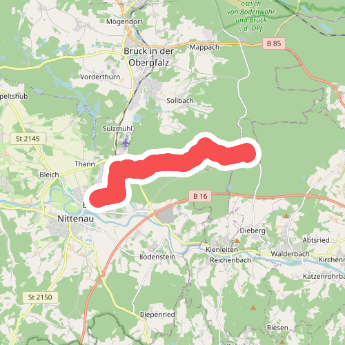 Goldsteig Zuweg Nr.25B Nittenau → Waldhaus Einsiedl