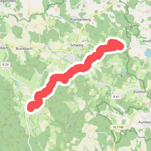 O 53 Höllbachtal - Frauenzell (Grünes Rechteck)