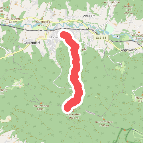 Goldsteig Zuweg Nr.38 Hohenwarth → Kaitersberg