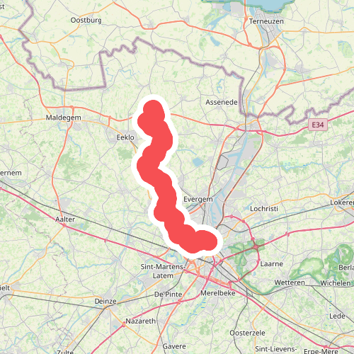 Kaprijke - Gent · Jacobsweg Die Haghe etappe 10