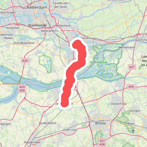 Dordrecht - Zevenbergen · Jacobsweg Thuredrecht etappe 3