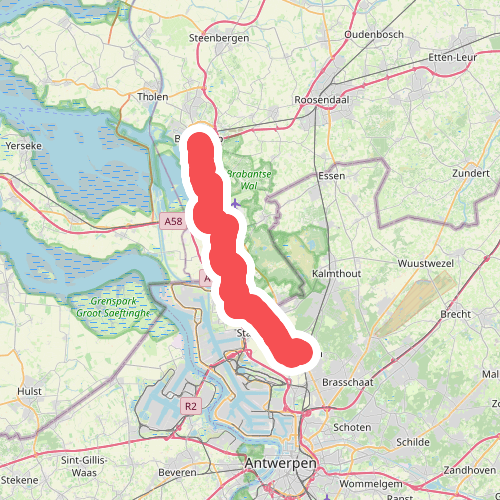 Bergen op Zoom - Kapellen · Jacobsweg Thuredrecht etappe 6